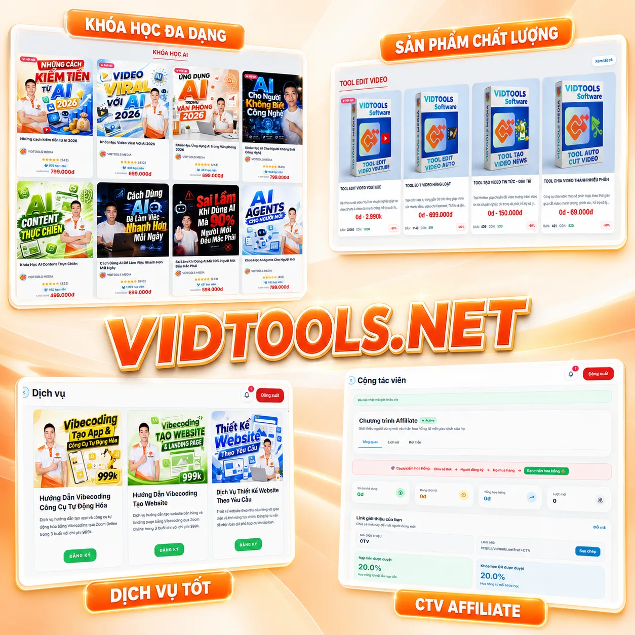 VIDTOOLS.NET Có Gì? Khám Phá Hệ Sinh Thái AI Và MMO