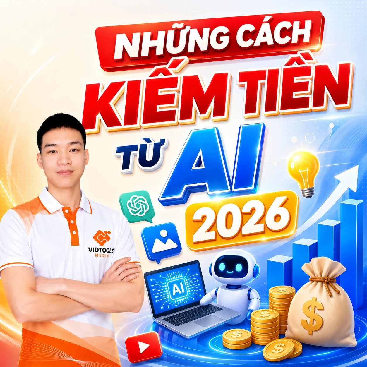 Những cách kiếm tiền từ AI 2026