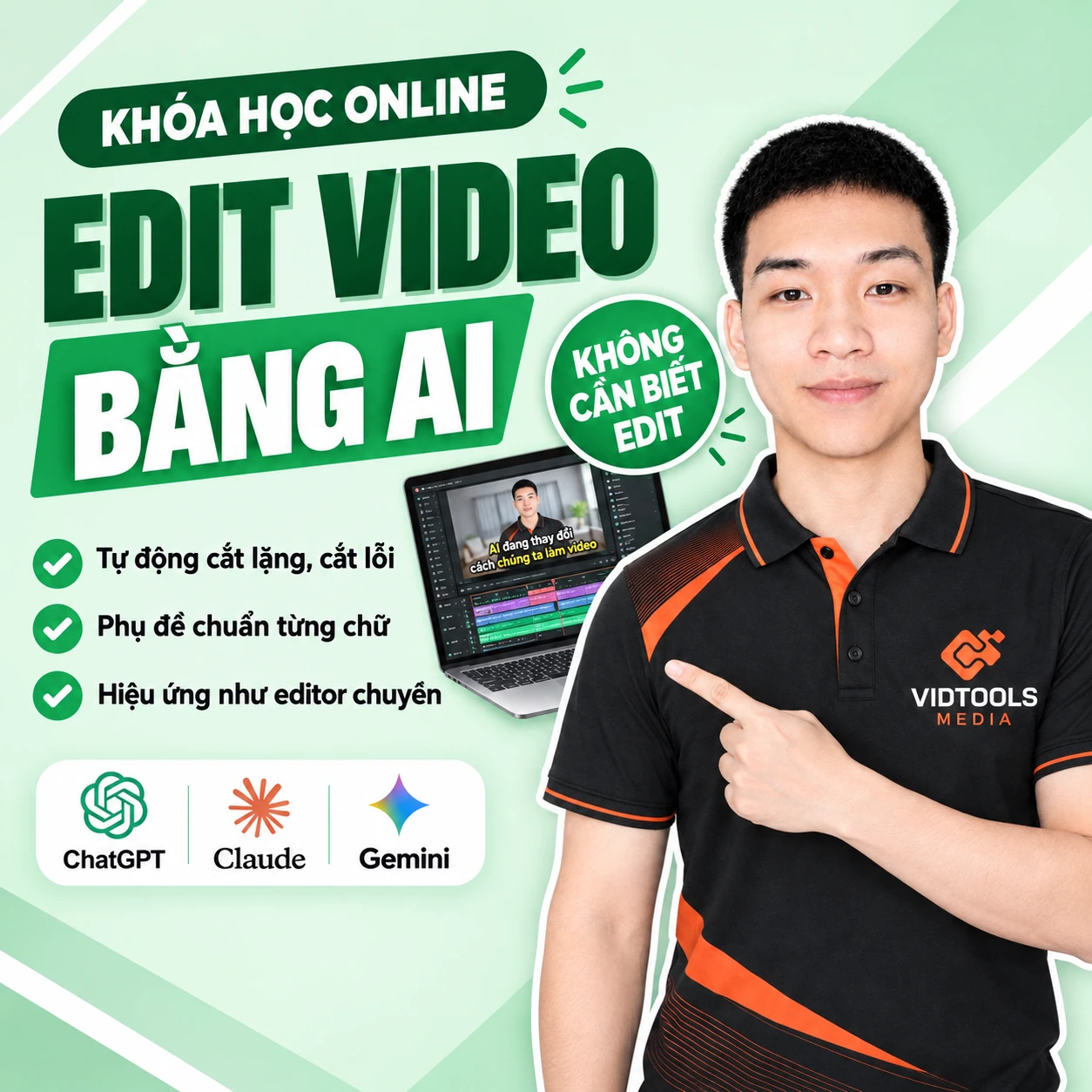 Khóa Học Edit Video Bằng AI