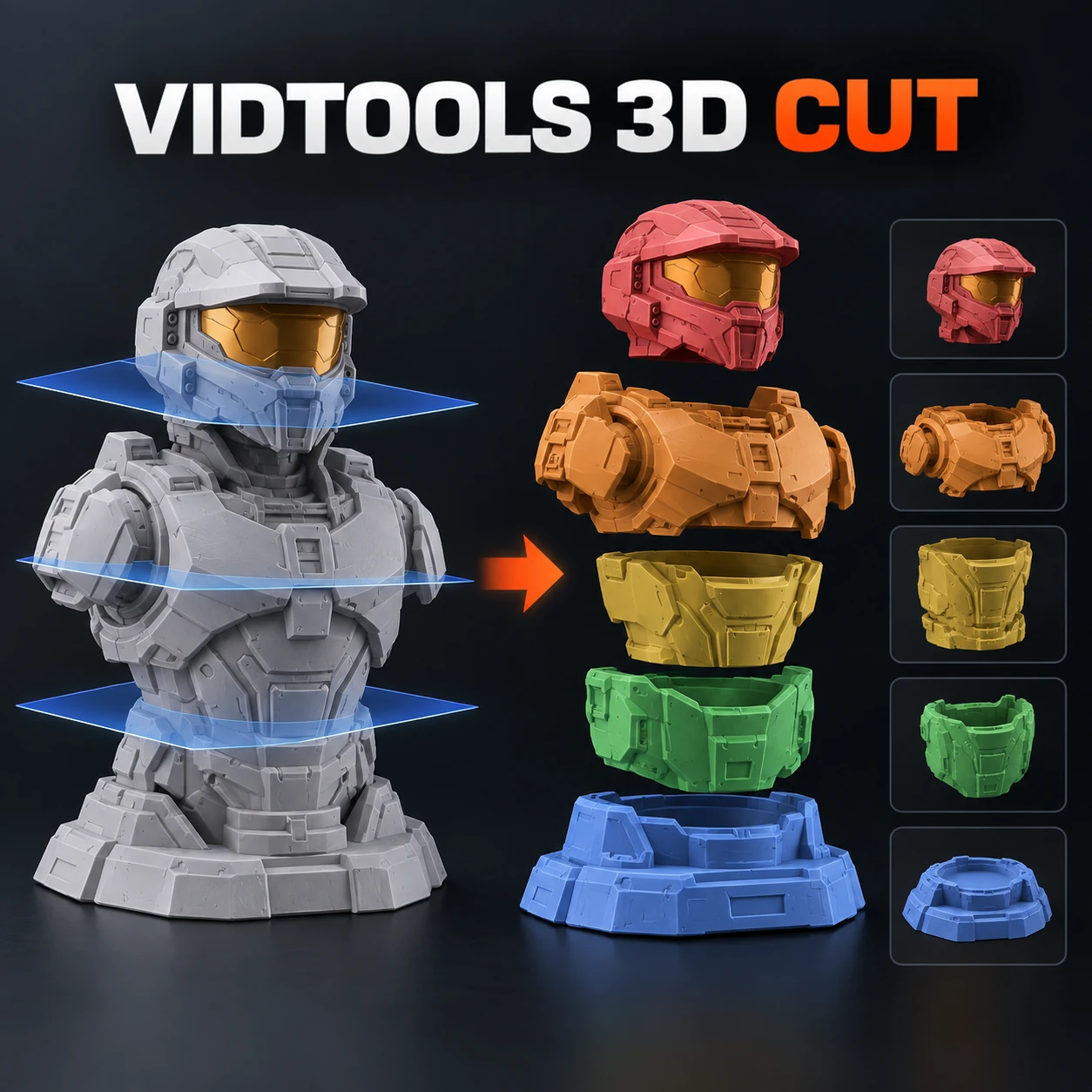 VIDTOOLS 3D CUT – Phần mềm cắt, chia model 3D cho in 3D