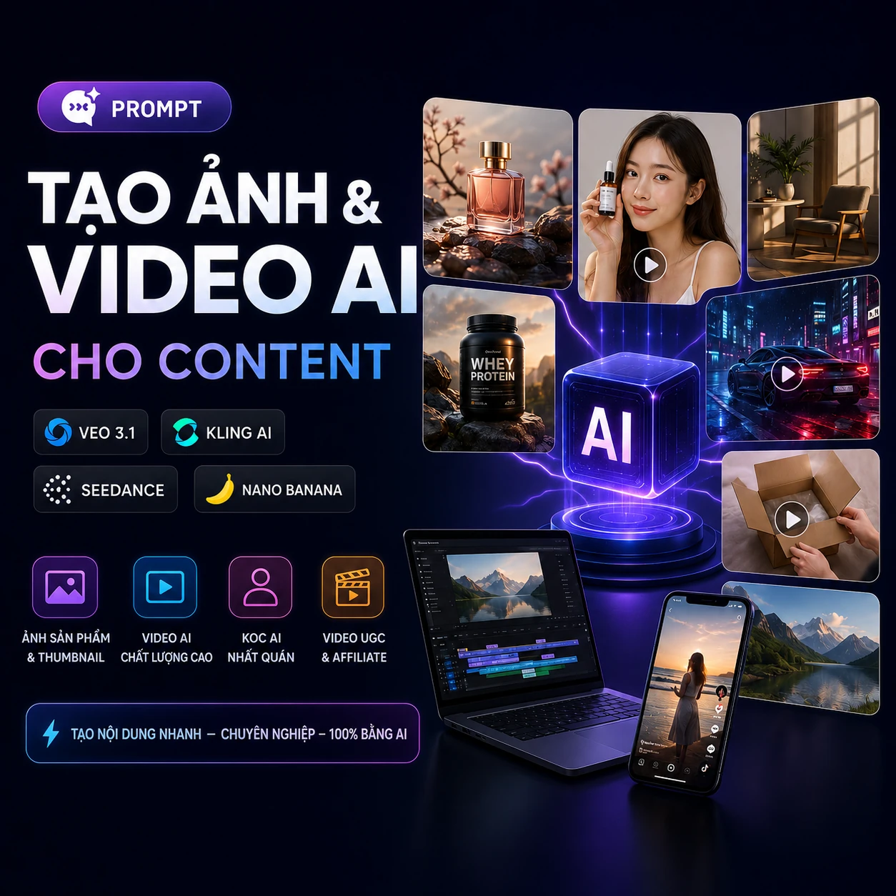 Prompt Tạo Ảnh & Video AI Cho Content